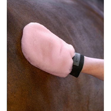 Luva de escovação Waldhausen pele de cordeiro Lucky Rosa