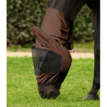 Máscara anti-moscas Waldhausen anti-eczema Mocca Castanho
