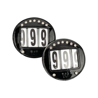 Frontais Waldhausen em couro envernizado Preto