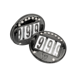 Frontais Waldhausen em couro envernizado Preto