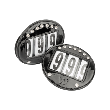 Frontais Waldhausen em couro envernizado Preto