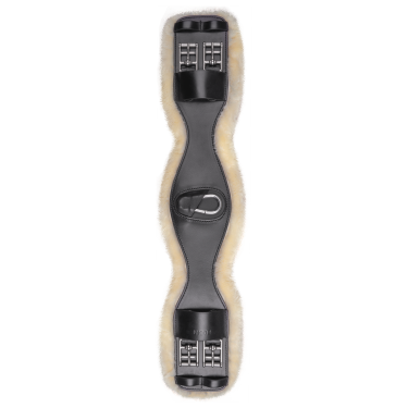 Cilha curta em couro Waldhausen com ECO Wool Preto