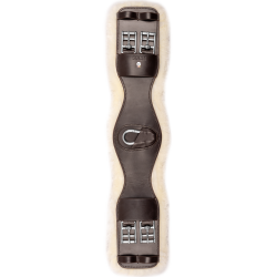 Cilha curta em couro Waldhausen com ECO Wool Castanho