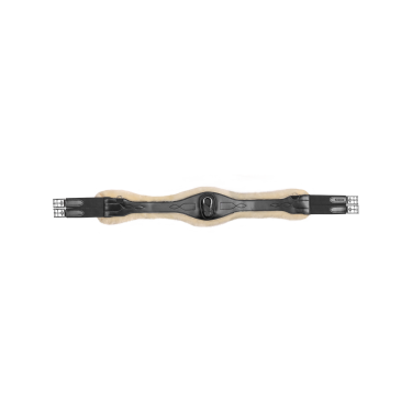 Cinta de sela em couro Waldhausen com ECO Wool Preto