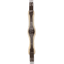 Cinta de sela em couro Waldhausen com ECO Wool Castanho