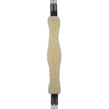 Cinta de sela em couro Waldhausen com ECO Wool Castanho