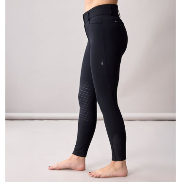 Calças de cintura alta para mulher Horseware Allora Alessandro Albanese com grip nos joelhos Preto
