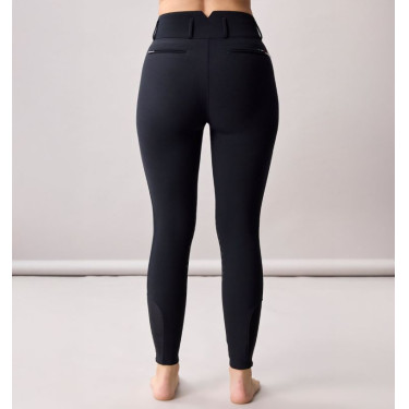 Calças de cintura alta para mulher Horseware Allora Alessandro Albanese com grip nos joelhos Preto