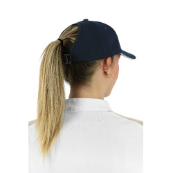Boné Je t'aime Equithème EK-Ponytail Marinho Azul-marinho