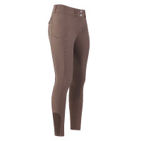 Calças de equitação Imperial Riding Bliss FullGrip feminino Palha Castanho