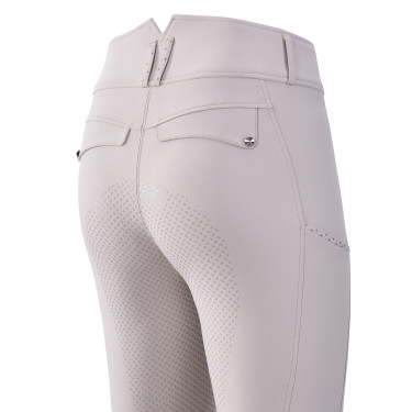 Calças de equitação Imperial Riding Bliss FullGrip feminino Cinza / areia Cinzento
