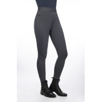 Legging HKM Isabella com assento integral em silicone Cinzento