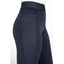 Legging HKM Isabella com assento integral em silicone Azul profundo