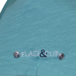 Camiseta feminina Amaluza Flags & Cup Verde celadon Camiseta feminina Amaluza Flags & Cup Verde celadon