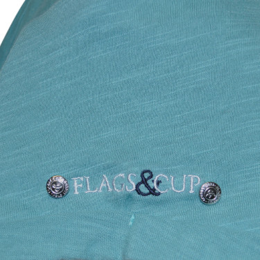 Camiseta feminina Amaluza Flags & Cup Verde celadon Camiseta feminina Amaluza Flags & Cup Verde celadon