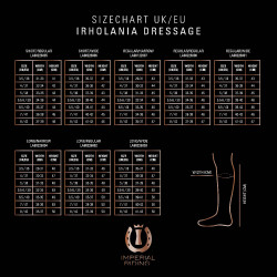 Botas de equitação Imperial Riding Olania Deluxe Dressage Curtas/Largas Castanho escuro