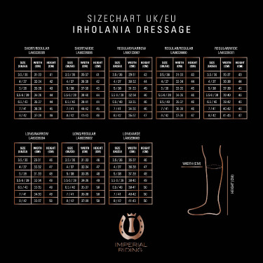 Botas de equitação Imperial Riding Olania Deluxe Dressage Curtas/Largas Castanho escuro
