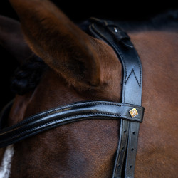 Bridão Imperial Riding com muserola combinada ergonómica baixa Preto