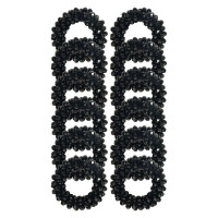 Elásticos para pinos de crina Imperial Riding, conjunto com 12 Preto