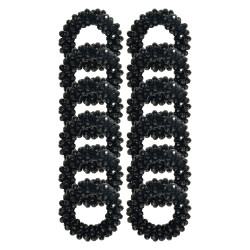 Elásticos para pinos de crina Imperial Riding, conjunto com 12 Preto