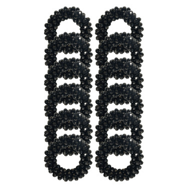 Elásticos para pinos de crina Imperial Riding, conjunto com 12 Preto