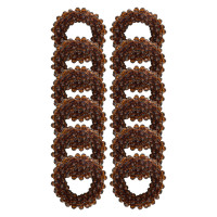 Elásticos para pinos de crina Imperial Riding, conjunto com 12 Castanho escuro