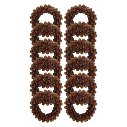 Elásticos para pinos de crina Imperial Riding, conjunto com 12 Castanho escuro