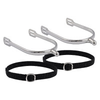 Esporas masculinas Imperial Riding Basic 15 mm ponta redonda Prata