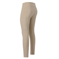 Legging de equitação Euro-Star Empower com grip nos joelhos para mulher Bege