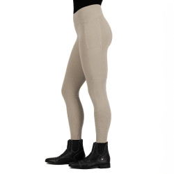 Legging de equitação Euro-Star Empower com grip nos joelhos para mulher Bege