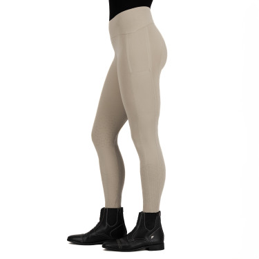Legging de equitação Euro-Star Empower com grip nos joelhos para mulher Bege
