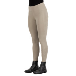 Legging de equitação Euro-Star Empower com grip nos joelhos para mulher Bege