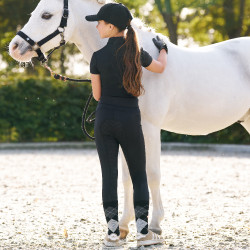 Legging de equitação Imperial Riding Basic FullGrip Kids Preto