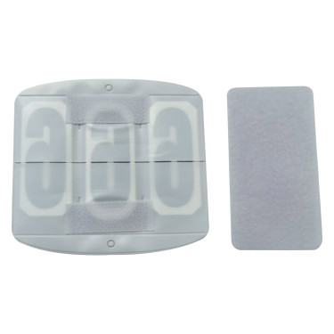 Número de competição Imperial Riding Basic com velcro 3 dígitos Branco