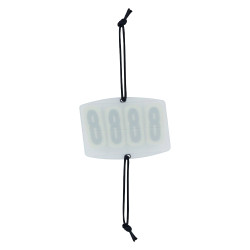 Número de competição Imperial Riding Basic quadrado 4 dígitos Branco