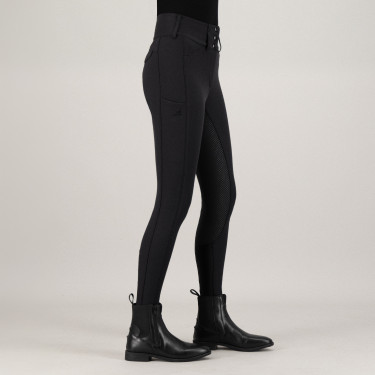 Calças de equitação Euro-Star Aurelle diamond FullGrip mulher Preto