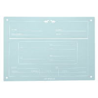 Placa de box English HV Polo Azul-pó
