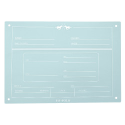 Placa de box English HV Polo Azul-pó