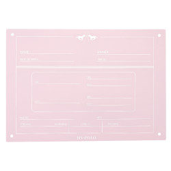 Placa de box English HV Polo Rosa bonita