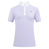 Polo de competição de mangas curtas Imperial Riding Basic feminino Glicina Violeta Polo de competição de mangas curtas Imperial Riding Basic feminino Glicina Violeta