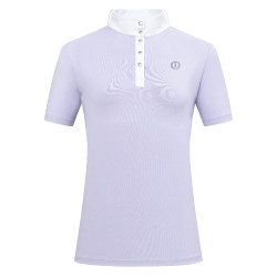 Polo de competição de mangas curtas Imperial Riding Basic feminino Glicina Violeta Polo de competição de mangas curtas Imperial Riding Basic feminino Glicina Violeta