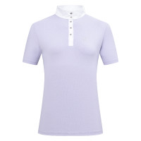 Polo de concurso de mangas curtas Imperial Riding Basic glam feminino Glicina Violeta Polo de concurso de mangas curtas Imperial Riding Basic glam feminino Glicina Violeta