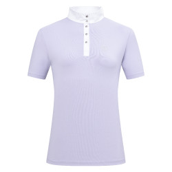 Polo de concurso de mangas curtas Imperial Riding Basic glam feminino Glicina Violeta