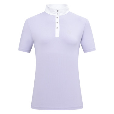 Polo de concurso de mangas curtas Imperial Riding Basic glam feminino Glicina Violeta