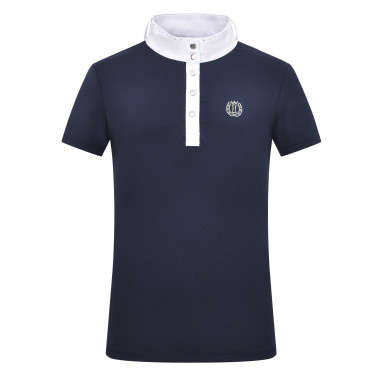 Pólo de concurso de mangas curtas Imperial Riding Basic Glam Kids Marinho Azul-marinho