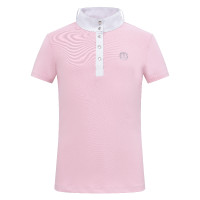 Polo de concurso de mangas curtas Imperial Riding Basic Kids Algodão doce Rosa