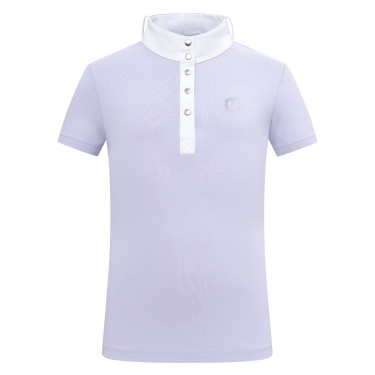 Polo de concurso de mangas curtas Imperial Riding Basic Kids Glicina Violeta