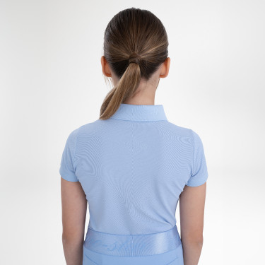 Polo de manga curta Euro-Star Mara Kids Azul claro