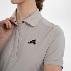 Polo de manga curta Euro-Star Mara para mulher Bege