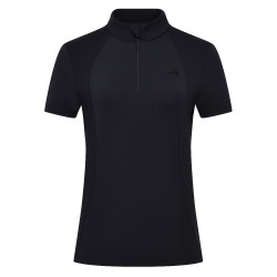 Polo de manga curta Euro-Star Monica para mulher Preto